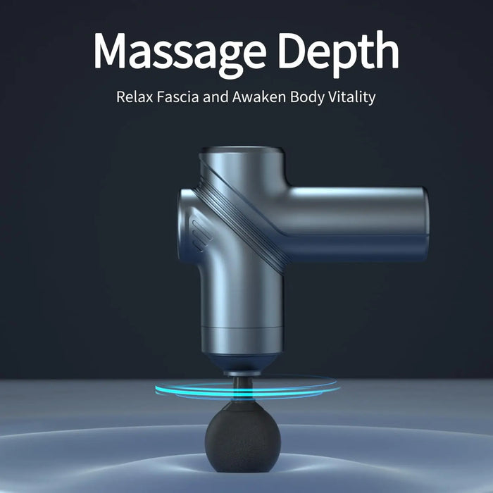 Mini Deep Tissue Massage Gun – Quiet Brushless Motor with 4 Interchangeable Heads | Portable Muscle Massage & Relaxation Device