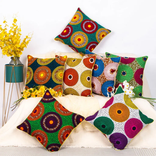 2 Piece African AfroFashion Fabric Throw Pillow Cushion Cover