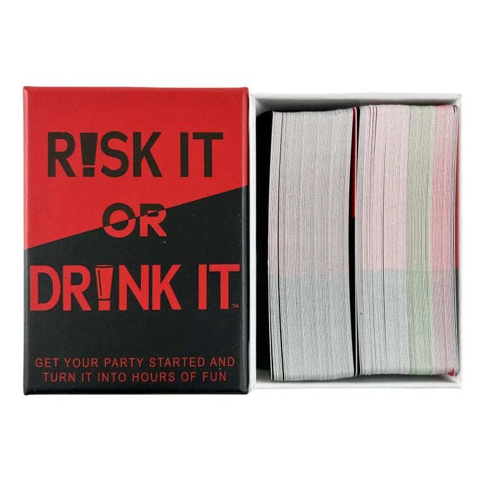 Risk It or Drink It – Hilarious Party Card Game with Dares, Challenges & Drinking Fun for Pregame, College, and Adult Game Night