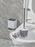 CleanMount™ Punch-Free Toilet Brush – Wall-Mounted with Drainable Base & Long Handle