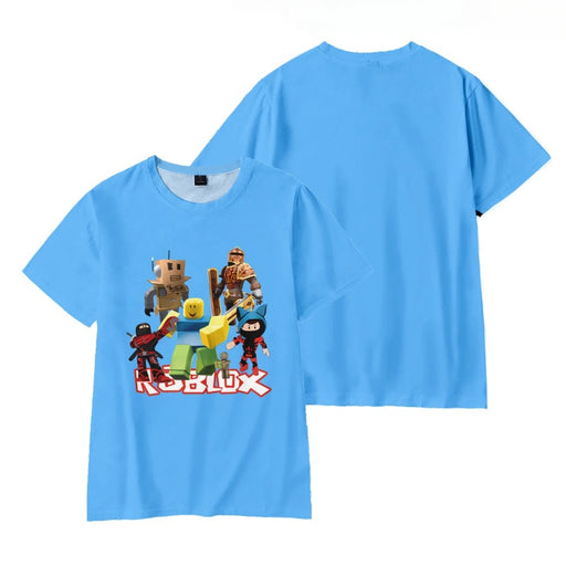 ROBLOX Cartoon O-neck Boys Girls Tops Short Sleeve