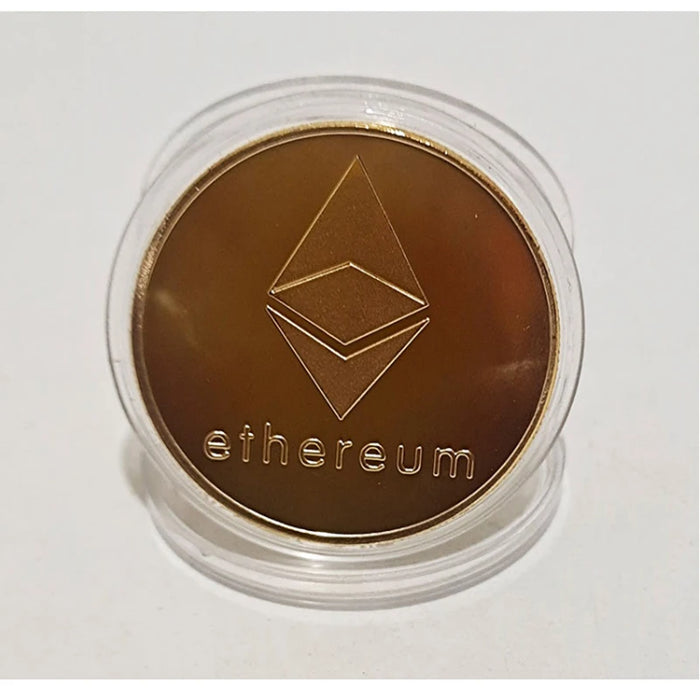 Ethereum Commemorative Coin – Creative Physical Collectible Art Token, Cryptocurrency Souvenir Coin
