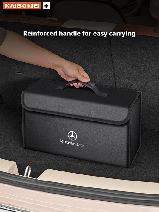 Mercedes-Benz AMG Foldable Car Trunk Storage Organizer Box – Multipurpose Storage Bag for A/B/C/E/S-Class, GLA, GLB, GLC, GLE, SLK & More