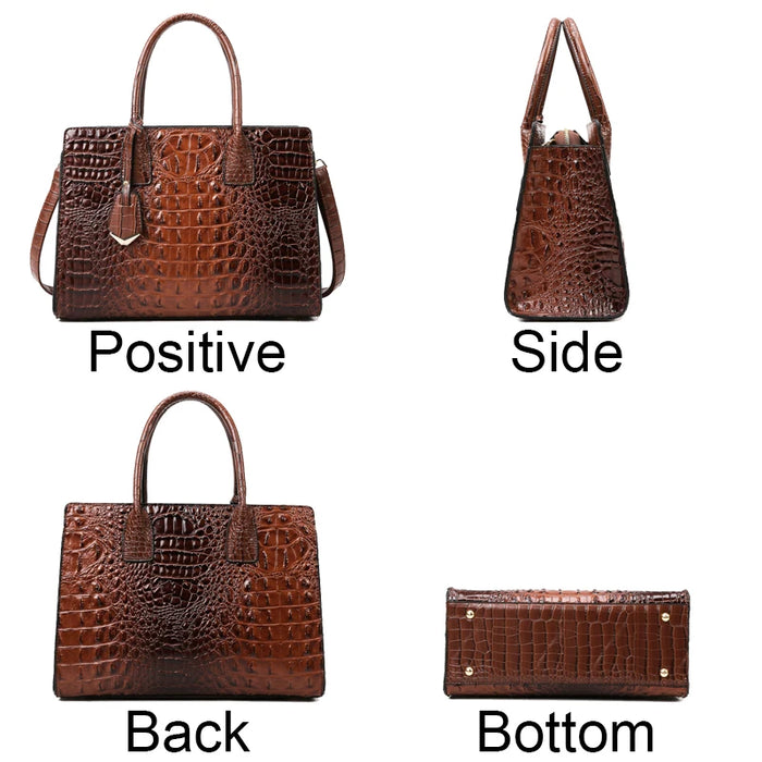 Luxury Fashion Designer Crocodile Pattern Handbag