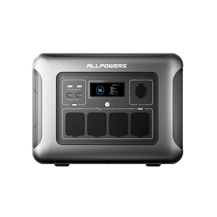ALLPOWERS R1500 LITE 1056Wh LiFePO4 Portable Power Station – Solar Generator with 100W/200W Panel Option for RV, Camping & Home Backup