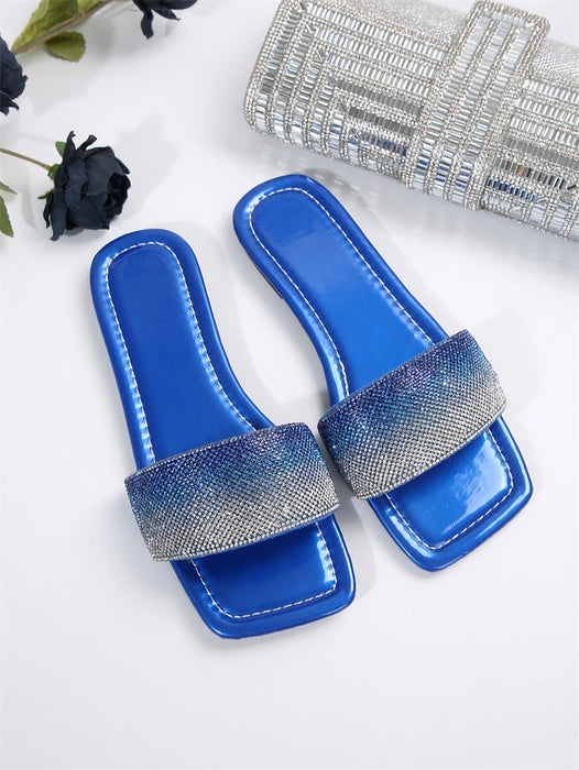 Luxury Designer Women Rhinestone Fashion Ladies Slippers