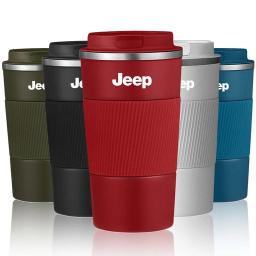 Stainless Steel Travel Mug for Jeep Owners – Insulated Coffee Cup with Lid, Car Vacuum Flask for Hot & Cold Drinks