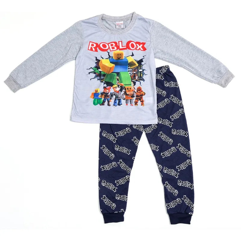 ROBLOX™ Kids' Roblox Summer Set – Cartoon Print T-Shirt & Shorts Outfit (Cotton, Ages 3–10)