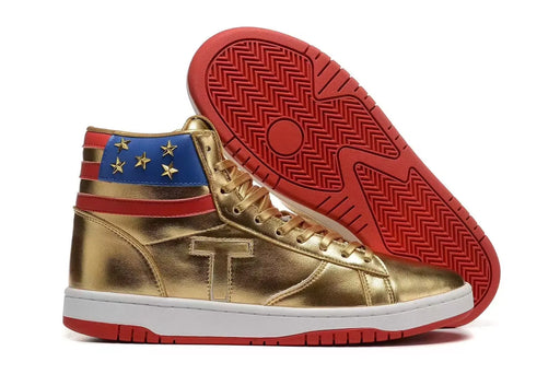 Trump 2024 MAGA Gold Sneakers