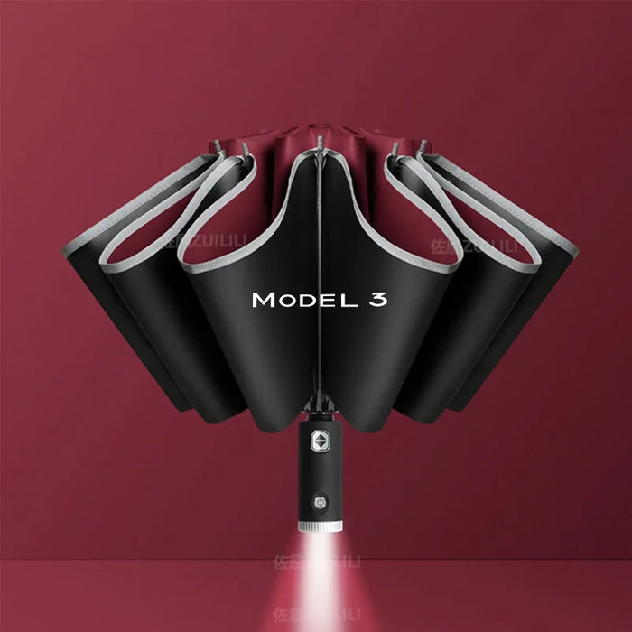 Automatic Folding Windproof Sunshade Umbrella for Tesla Model Y, 3, S, X