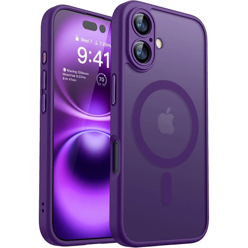 Luxury Magnetic Shockproof iPhone Case – For iPhone 16/15/14/13 Pro Max Plus, MagSafe Compatible, Matte Translucent Armor Cover