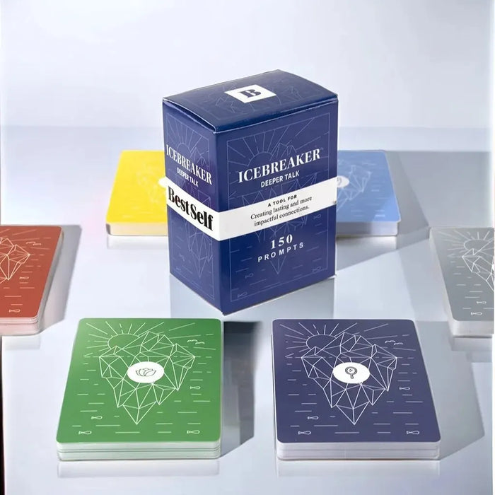 Icebreaker Conversation Card Game – Deep Talk Deck by BestSelf | Fun Conversation Starter to Strengthen Relationships & Build Connections