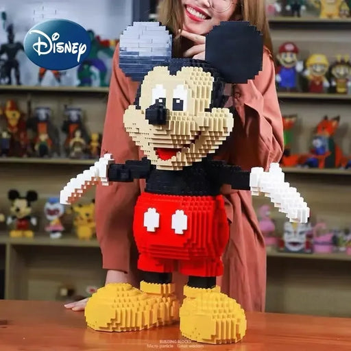 Disney Mickey's New Building Block Toy 38cm Puzzle Assembled Building Block Toy DIY Cartoon 3D Model Children's Puzzle Toy