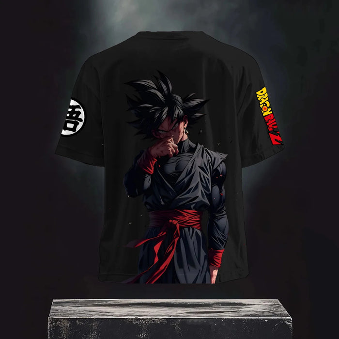 Dragon Ball-Inspired Men’s Graphic Tee — Red Short-Sleeve Anime Streetwear Shirt