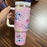 Stitch & Angel 40oz Stainless Steel Tumbler – Cute Cartoon Thermal Mug with Straw & Lid | Hot & Cold Insulated Travel Cup