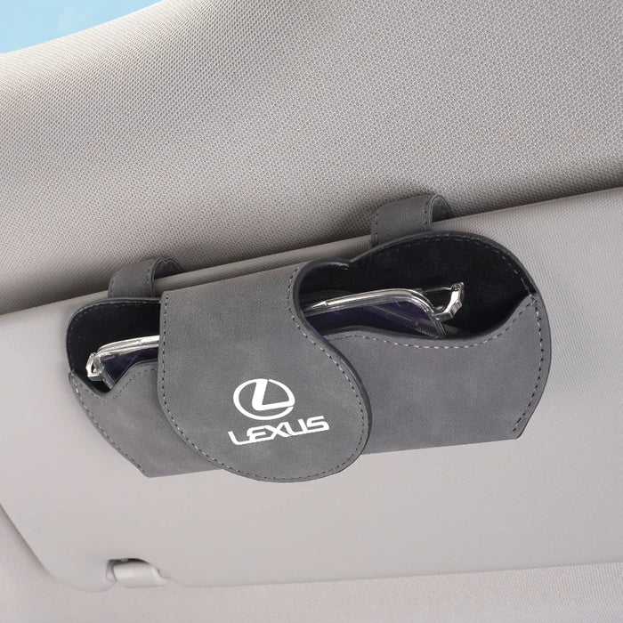 Lexus Premium Leather Sunglasses Holder | Sun Visor Glasses Clip for F SPORT, GX, IS, LS, & NX Series