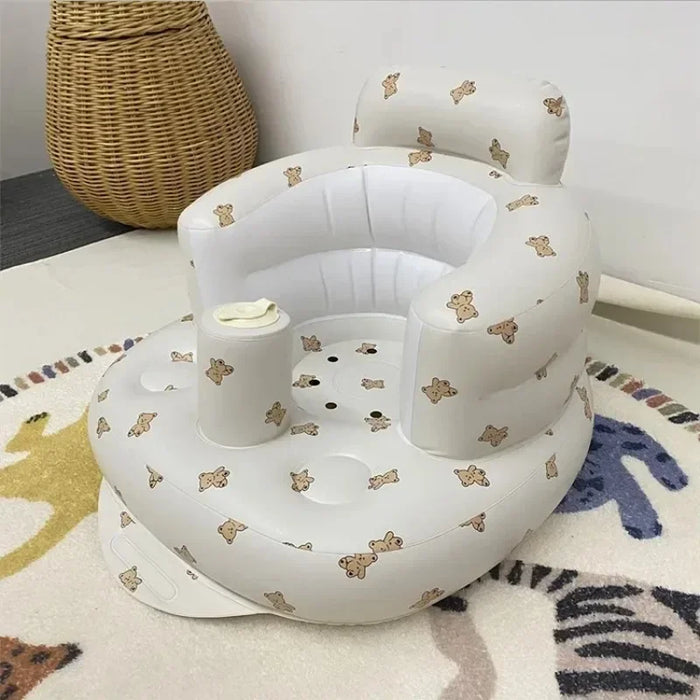 Multifunctional Inflatable Baby Sofa Seat – Portable Folding Infant Learning & Dining Chair | Soft Toddler Support Stool for Home & Travel
