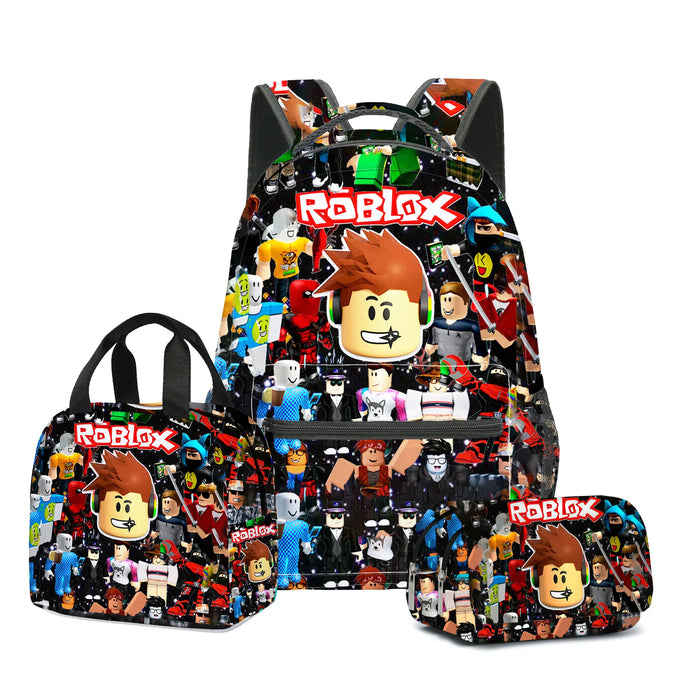 Roblox™ 3-Piece Roblox School Set – Backpack, Lunch Bag & Pencil Case for Kids & Students