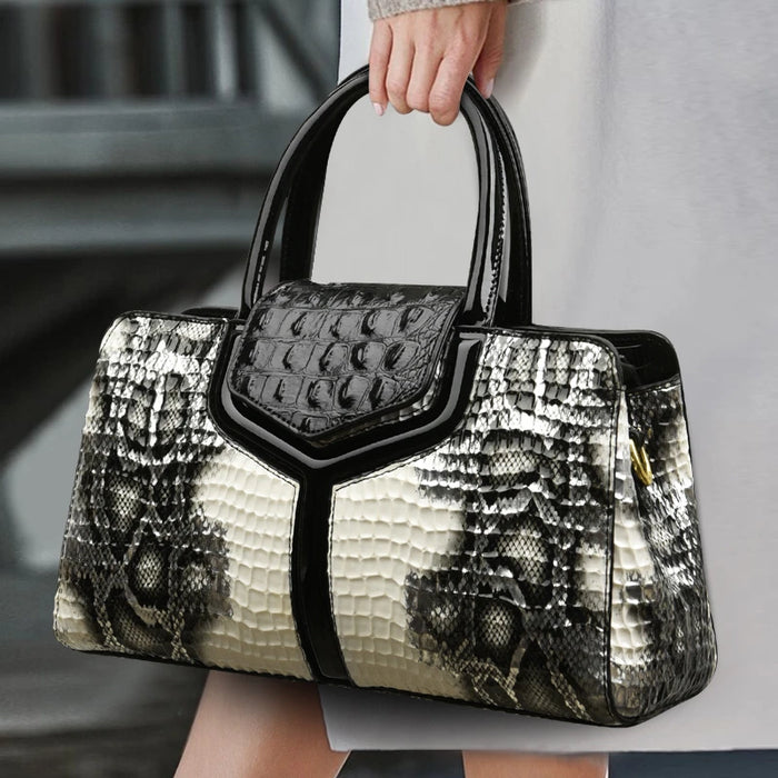 Luxury Designer New Crocodile Women's Leather Handbag