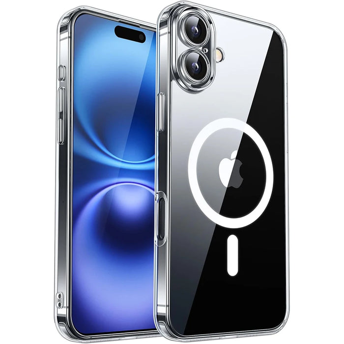Luxury Magnetic Shockproof iPhone Case – For iPhone 16/15/14/13 Pro Max Plus, MagSafe Compatible, Matte Translucent Armor Cover