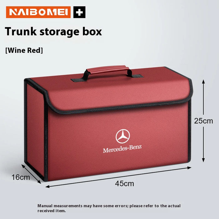 Mercedes-Benz AMG Foldable Car Trunk Storage Organizer Box – Multipurpose Storage Bag for A/B/C/E/S-Class, GLA, GLB, GLC, GLE, SLK & More