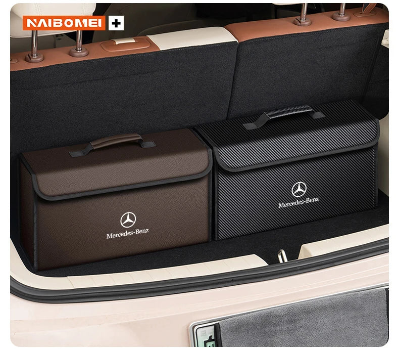 Mercedes-Benz AMG Foldable Car Trunk Storage Organizer Box – Multipurpose Storage Bag for A/B/C/E/S-Class, GLA, GLB, GLC, GLE, SLK & More