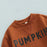 0–24M Baby Boy Girl Fall Outfit – Pumpkin Letter Sweatshirt & Grey Pants 2-Piece Set