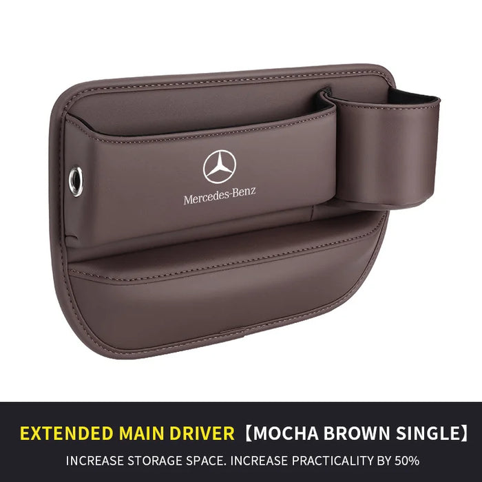 BenzFit™ LuxeSeat Gap Organizer – Multifunction Car Storage Box & Cup Holder for Mercedes A–S Class