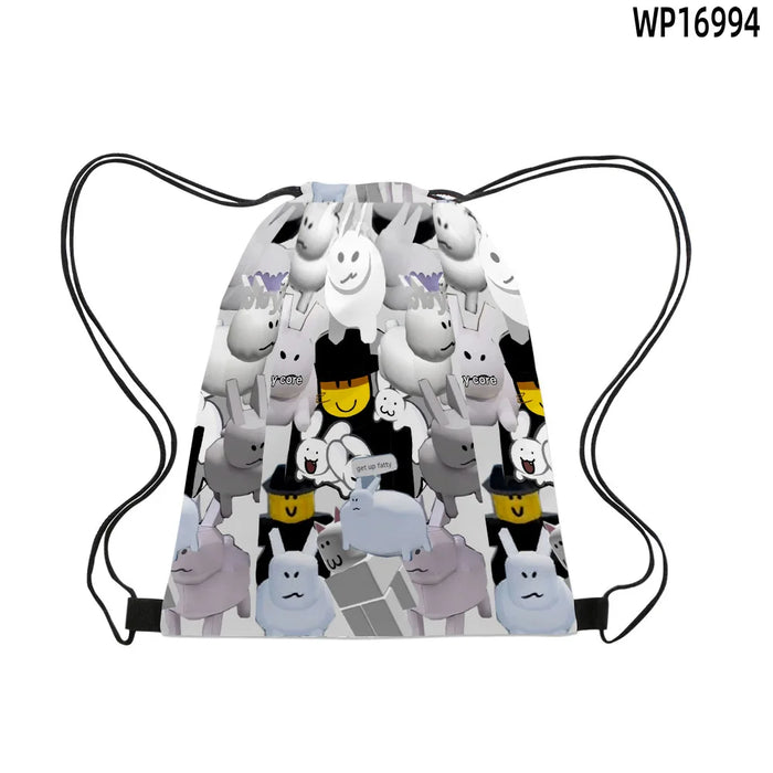 Roblox Gubby 3D Drawstring Backpack – Lightweight Anime-Inspired Travel & School Bag for Kids & Gamers
