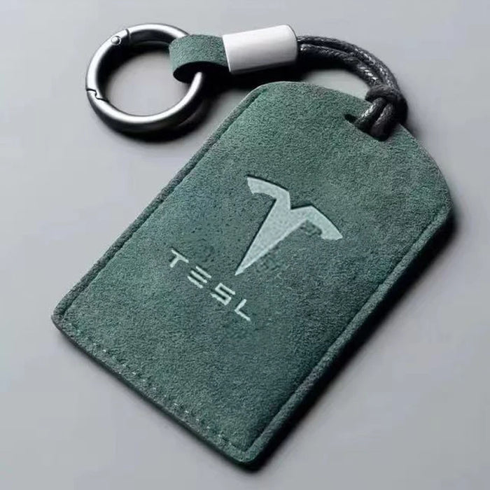 Tesla Key Card Holder Case – Premium Protection Cover for Model 3, Model Y, Model S, Model X & Roadster | Slim Leather Key Bag with Anti-Loss Design