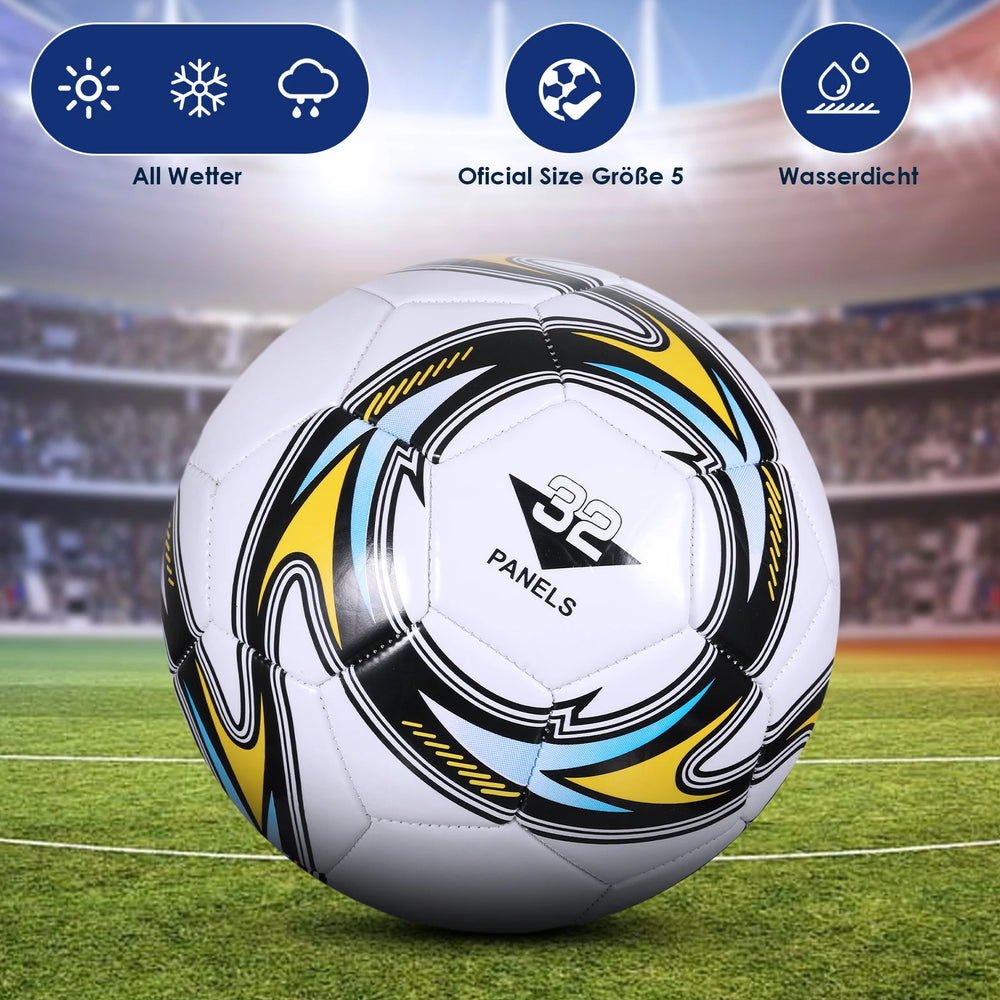 Official Size 5 Match Soccer Ball – Thermal Bonded Seamless PU Leather | Professional Outdoor Match & Training Football