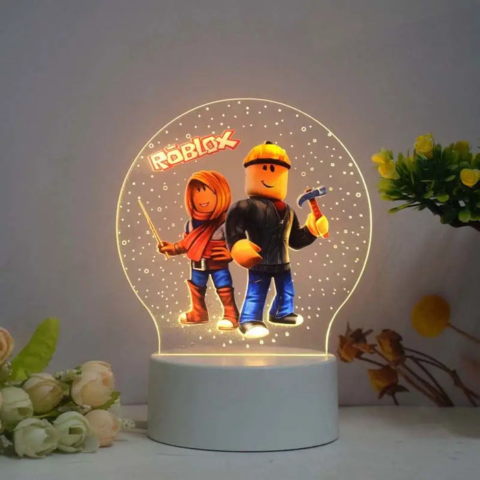 BlockGlow™ Roblox Cartoon USB Night Light – Gaming-Themed Bedside Lamp & Desktop Decor Gift