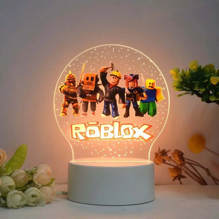 BlockGlow™ Roblox Cartoon USB Night Light – Gaming-Themed Bedside Lamp & Desktop Decor Gift