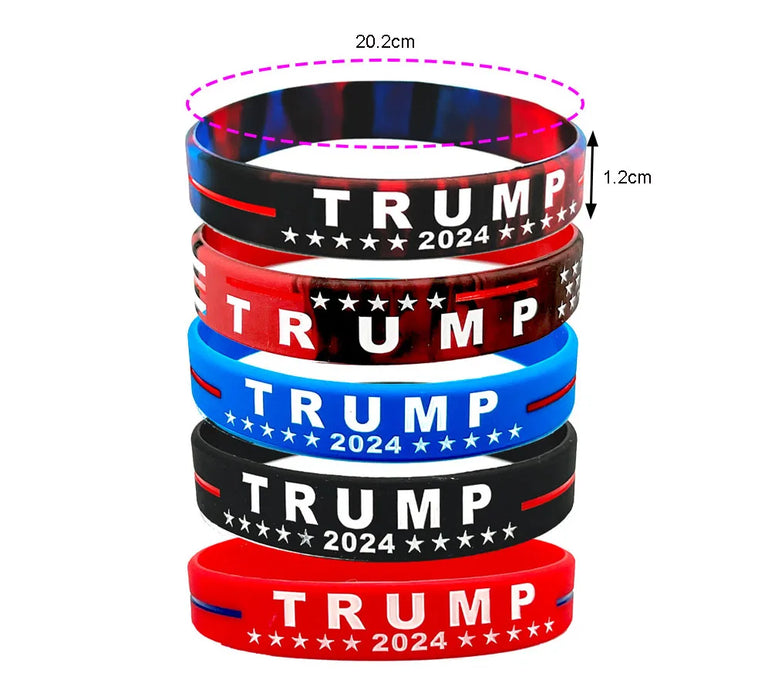 Trump 2024 Campaign Bracelet Election Inspirational Wristbands Voter Gift