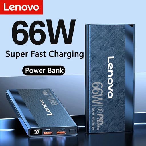 Lenovo 30000mAh Portable Power Bank Built in Cable Mini PowerBank
