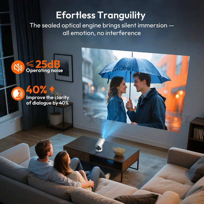 CineLume™ 4K LED Projector – 12000 Lumens, WiFi 6 & Bluetooth 5.0 Portable Home Theater System