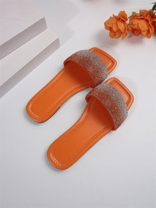 Luxury Designer Women Rhinestone Fashion Ladies Slippers