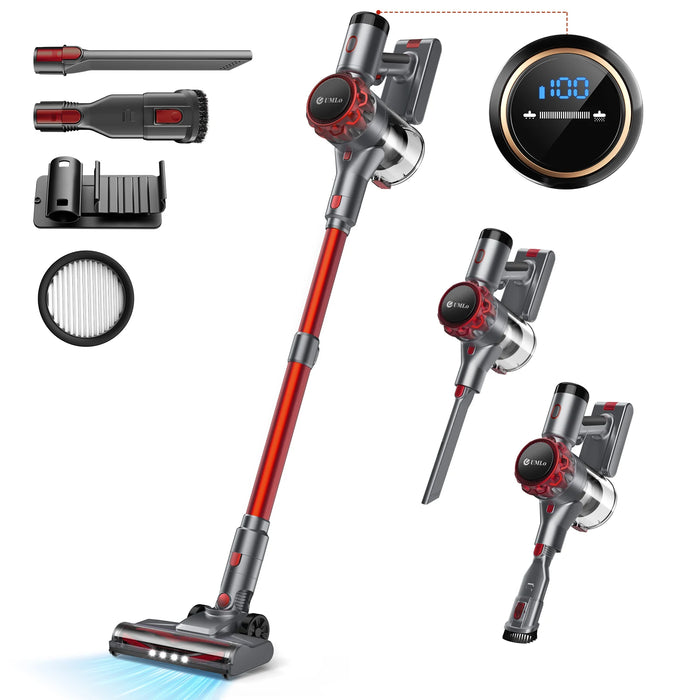 Cordless Vacuum Cleaner – 40Kpa Powerful Suction, 55-Min Runtime, Touchscreen Control, Lightweight Wireless Stick Vacuum for Pet Hair & Carpets