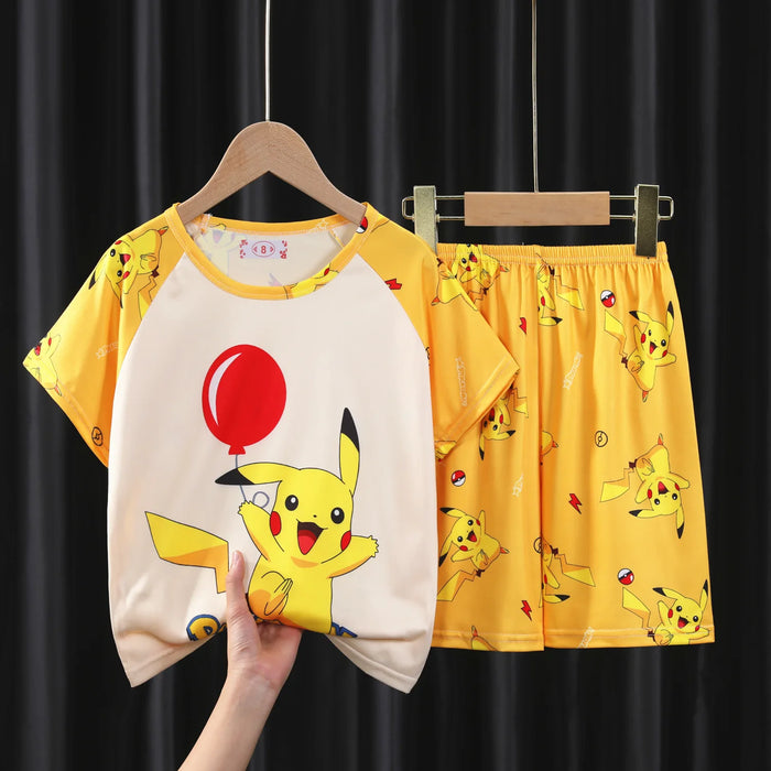 Pokémon Pikachu Kids Pajama Set – Short Sleeve Summer Sleepwear for Boys & Girls