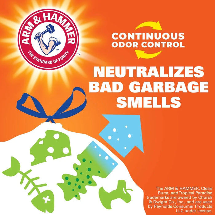 Ultra Strong 13-Gallon Tall Kitchen Trash Bags – Odor Control with Lavender & Sweet Vanilla Scent, Leak-Resistant Drawstring, 80 Count