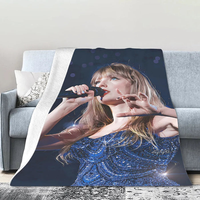 Sofa Winter Warm Taylor Swifts Fleece Camping Nap Fluffy Soft Blankets