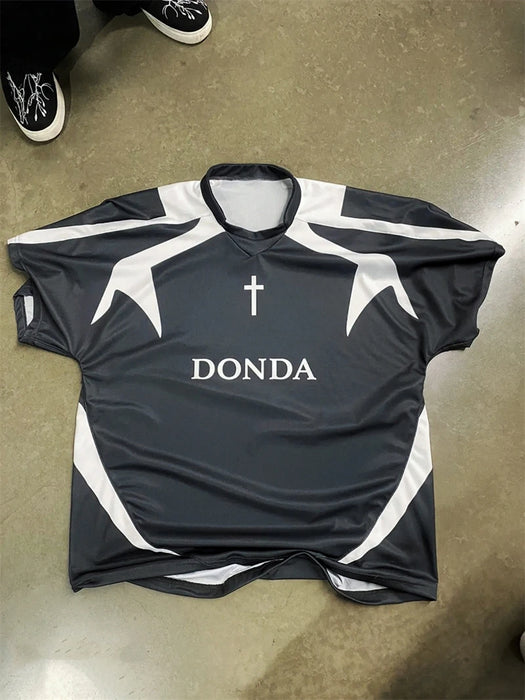 YEEZY X Donda 2 Soccer Jersey Paris Audition Mesh Shirt Short Sleeve Men Women Tee Tops T-Shirt