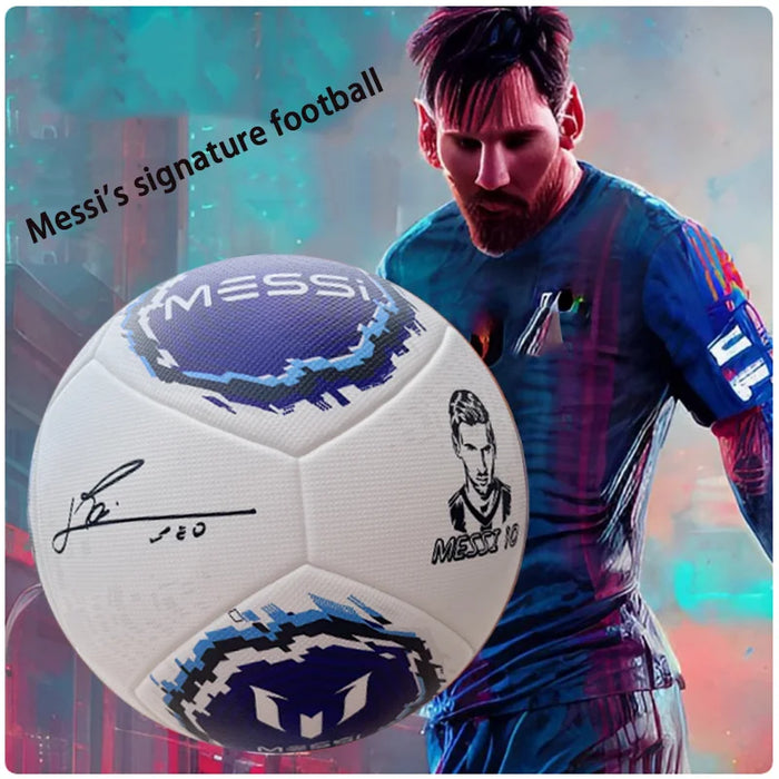 Leo Messi #10 Signature Match Football – Official Size 5 Premium Soccer Ball for Training & Match Play