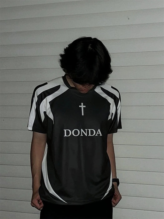 YEEZY X Donda 2 Soccer Jersey Paris Audition Mesh Shirt Short Sleeve Men Women Tee Tops T-Shirt