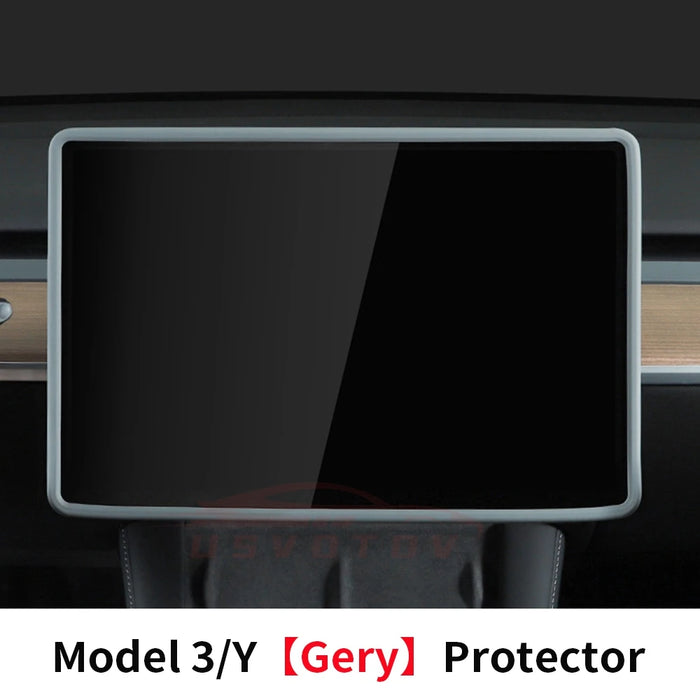 ScreenGuard™ Silicone Edge Protector – Precision Display Frame for Tesla Model 3 & Model Y (2020–2023) - Central Touchscreen Cover