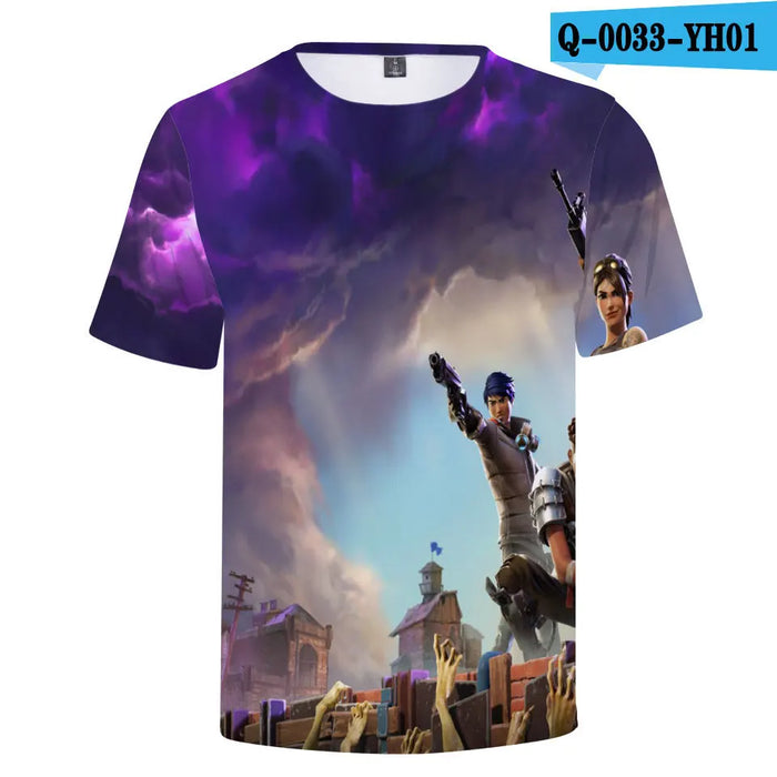 Fortnite Graphic T-Shirt for Men & Kids – Short Sleeve Summer Tee, Unisex Gamer Top