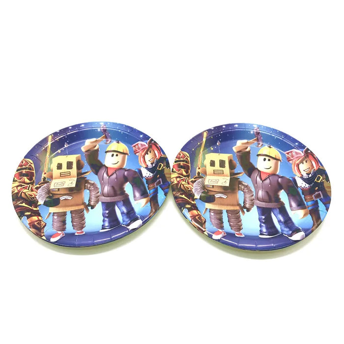 Robot Roblox Kids Birthday Party Supplies Set