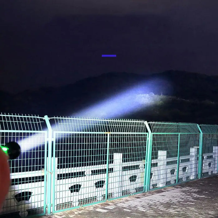 2-in-1 Rechargeable Searchlight & Work Light | High-Power Long-Beam Flashlight for Camping, Patrol, and Emergencies