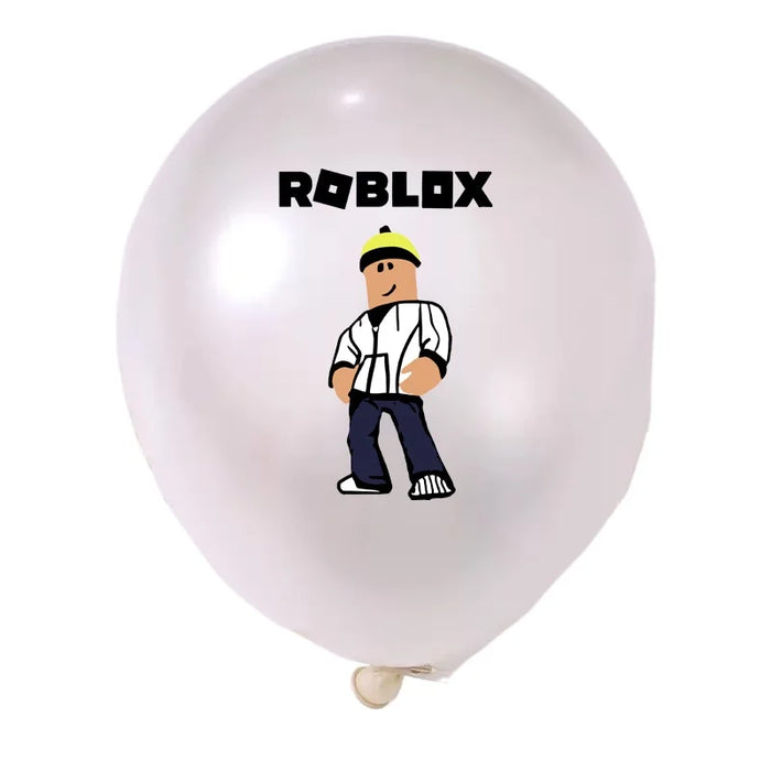 BlockBalloons™ 12-Pack 12″ Roblox-Style Latex Balloons – Cartoon Party Decor for Kids’ Birthdays & Baby Showers