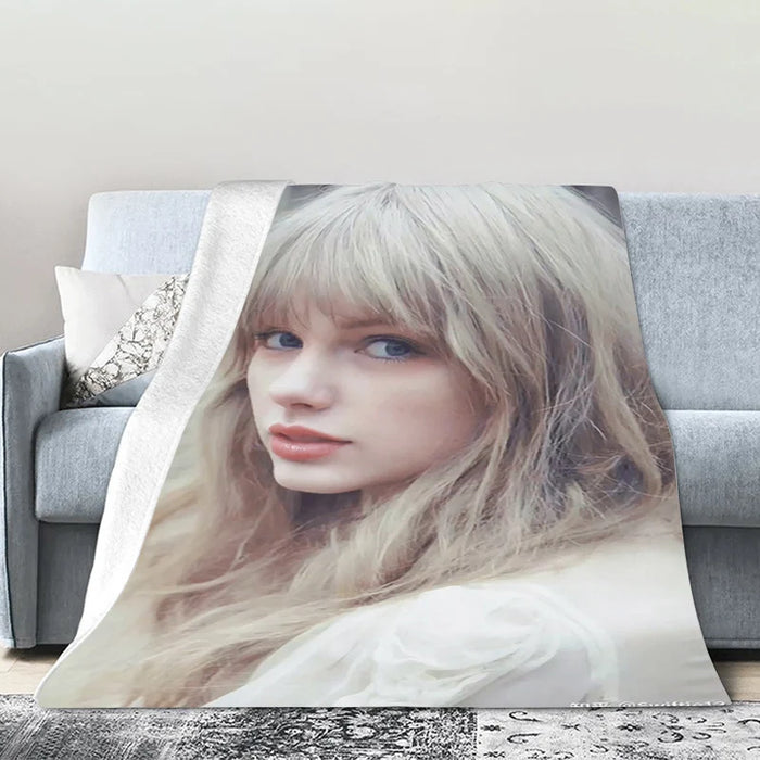 Sofa Winter Warm Taylor Swifts Fleece Camping Nap Fluffy Soft Blankets